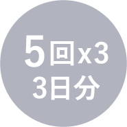 5回×3 3日分