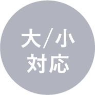 大/小対応